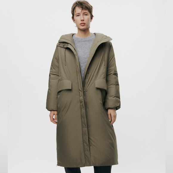 ZARA ZW COLLECTION LONG PADDED JACKET - Picture 1 of 14
